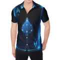 Blue Ace Card Print Men's Shirt