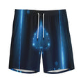 Blue Ace Card Print Men's Athletic Shorts