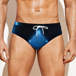 Blue Ace Card Print Men's Swim Briefs