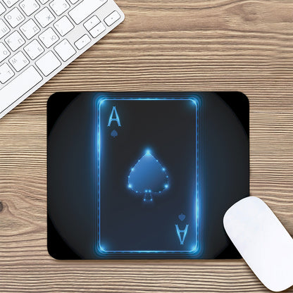 Blue Ace Card Print Mouse Pad