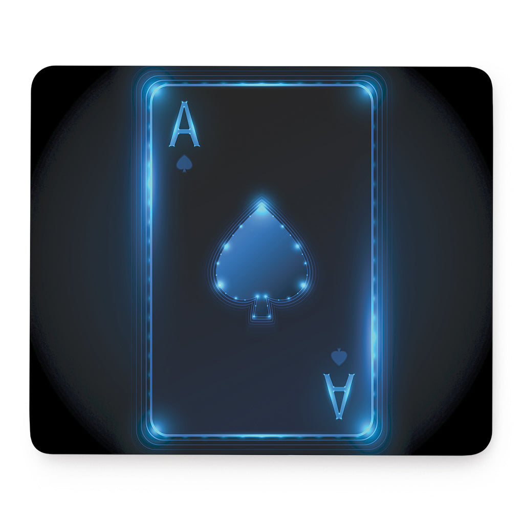 Blue Ace Card Print Mouse Pad