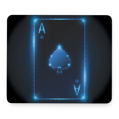 Blue Ace Card Print Mouse Pad