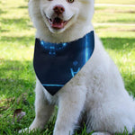 Blue Ace Card Print Over The Collar Dog Bandana
