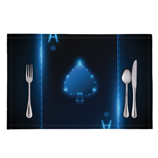 Blue Ace Card Print Placemat