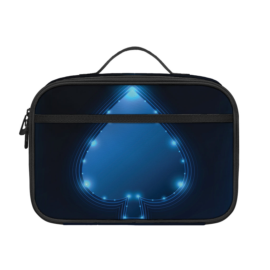 Blue Ace Card Print Portable Lunch Bag