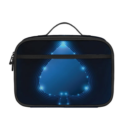 Blue Ace Card Print Portable Lunch Bag