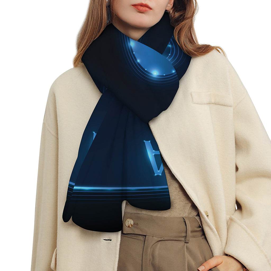 Blue Ace Card Print Scarf