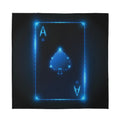 Blue Ace Card Print Silk Bandana