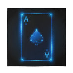 Blue Ace Card Print Silk Bandana