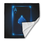 Blue Ace Card Print Silk Bandana