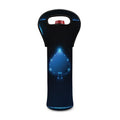 Blue Ace Card Print Single Neoprene Wine Tote