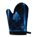 Blue Ace Card Print Single Oven Mitt