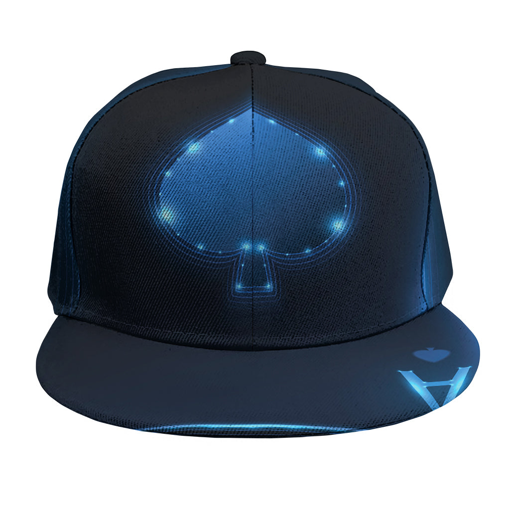 Blue Ace Card Print Snapback Cap