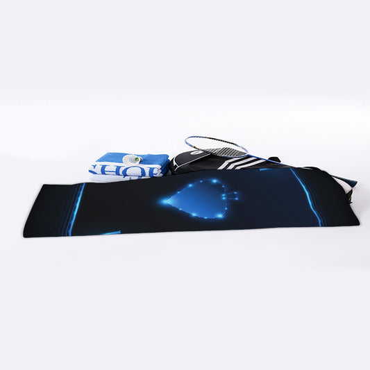 Blue Ace Card Print Sports Towel