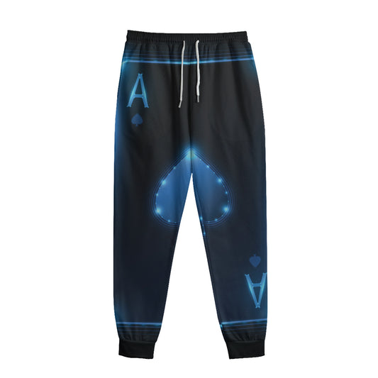 Blue Ace Card Print Sweatpants