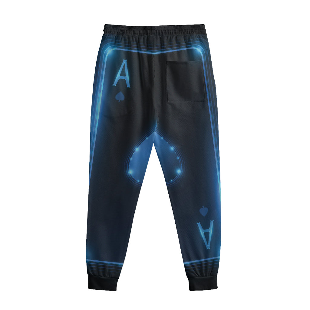 Blue Ace Card Print Sweatpants