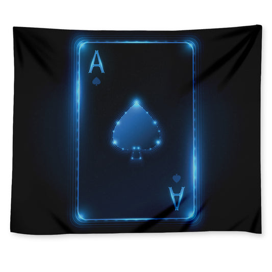 Blue Ace Card Print Tapestry