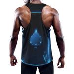 Blue Ace Card Print Training Tank Top