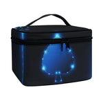 Blue Ace Card Print Travel Makeup Bag