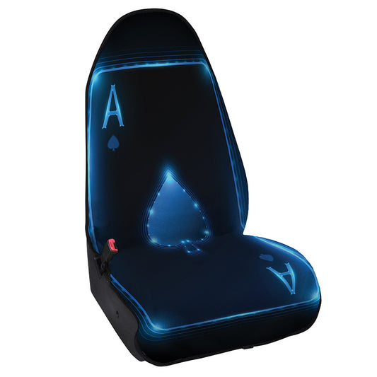 Blue Ace Card Print Waterproof Car Seat Cover