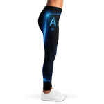 Blue Ace Card Print Women's Leggings