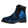 Blue Ace Card Print Work Boots