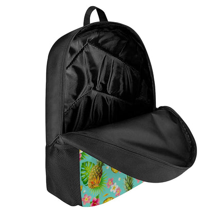 Blue Aloha Pineapple Pattern Print 17 Inch Backpack
