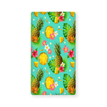 Blue Aloha Pineapple Pattern Print Baby Crib Sheet