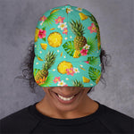 Blue Aloha Pineapple Pattern Print Baseball Cap