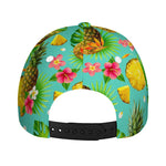 Blue Aloha Pineapple Pattern Print Baseball Cap