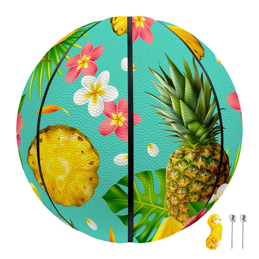 Blue Aloha Pineapple Pattern Print Basketball