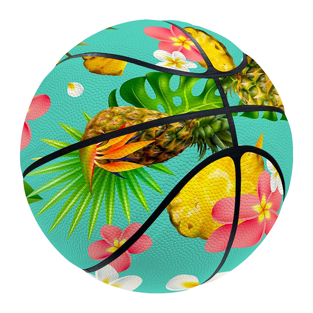 Blue Aloha Pineapple Pattern Print Basketball