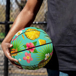 Blue Aloha Pineapple Pattern Print Basketball