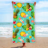 Blue Aloha Pineapple Pattern Print Beach Towel