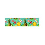 Blue Aloha Pineapple Pattern Print Bed Runner