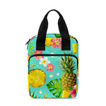 Blue Aloha Pineapple Pattern Print Bible Tote Bag
