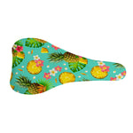 Blue Aloha Pineapple Pattern Print Bicycle Seat Cover