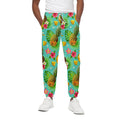 Blue Aloha Pineapple Pattern Print Cotton Sweatpants