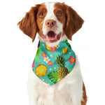 Blue Aloha Pineapple Pattern Print Dog Bandana