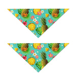 Blue Aloha Pineapple Pattern Print Dog Bandana