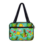 Blue Aloha Pineapple Pattern Print Double Strap Bible Bag