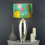 Blue Aloha Pineapple Pattern Print Drum Lamp Shade