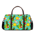 Blue Aloha Pineapple Pattern Print Duffel Bag