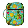 Blue Aloha Pineapple Pattern Print Front Pocket Bible Bag