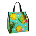 Blue Aloha Pineapple Pattern Print Insulated Lunch Tote