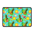 Blue Aloha Pineapple Pattern Print Kitchen Mat