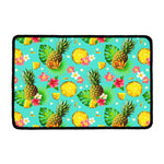 Blue Aloha Pineapple Pattern Print Kitchen Mat