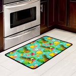 Blue Aloha Pineapple Pattern Print Kitchen Mat