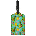 Blue Aloha Pineapple Pattern Print Luggage Tag