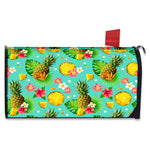 Blue Aloha Pineapple Pattern Print Mailbox Cover